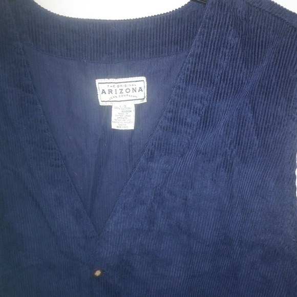 Arizona L Royal Blue Courderoy Vest - Picture 3 of 4